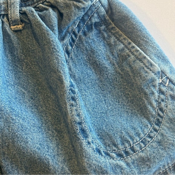 VINTAGE 90s Y2K Baby Gap Blue Jeans 100% Cotton Denim Overalls Dress 3 - 6M - Picture 7 of 10